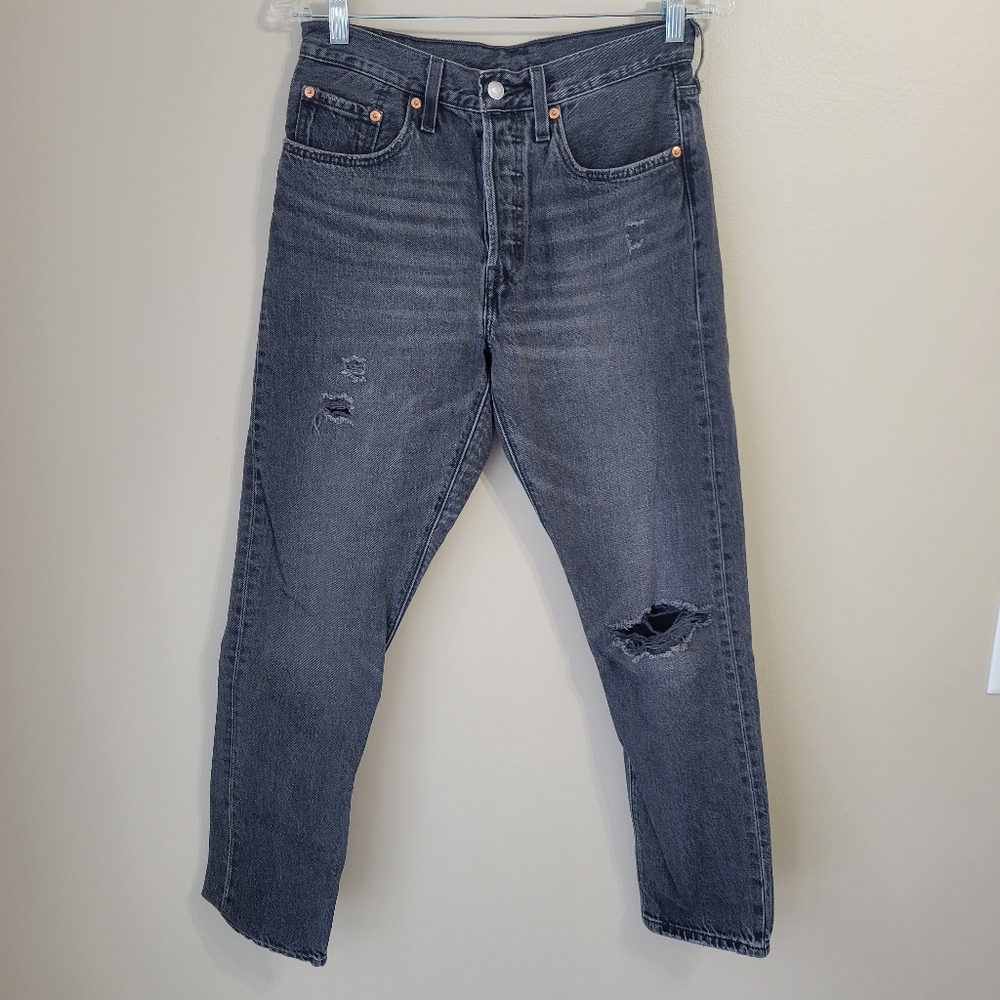 Levi's 501 S Premium Button Fly Jeans Size  4, W 27 x L 28 Black